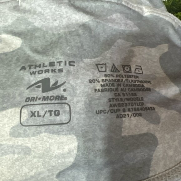 Athletic Works Dri-More Tech Grey Camo Athletic Leggings Workout XLarge - Picture 3 of 3
